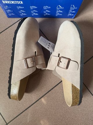 Birkenstock Boston Suede Bege Tam 44
