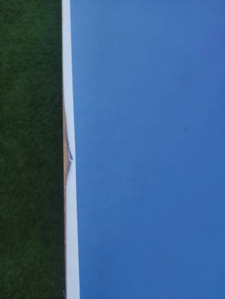 Mesa de ping pong azul