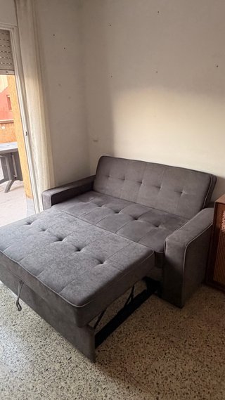 Sofá Cama Gris Tela
