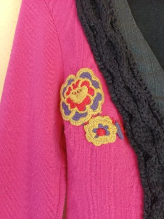 Cardigan lungo fuxia Ex Novo Vintage 5% cashimire