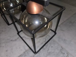 Lámpara Techo 3 Luces Negra y Dorada