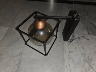Lámpara Techo 3 Luces Negra y Dorada
