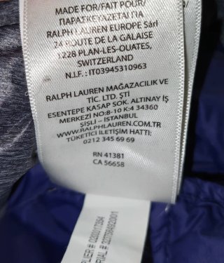 Chaqueta acolchada Polo Ralph Lauren azul original
