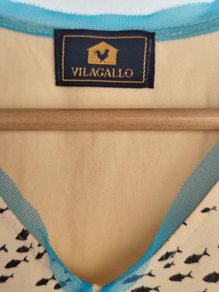 Camiseta Vilagallo Algodón Estampado Peces