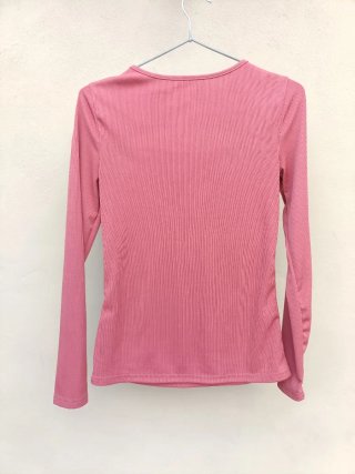 Camiseta Shein manga larga con abertura