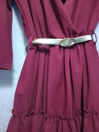 Abito Le Robe corto con cintura oro