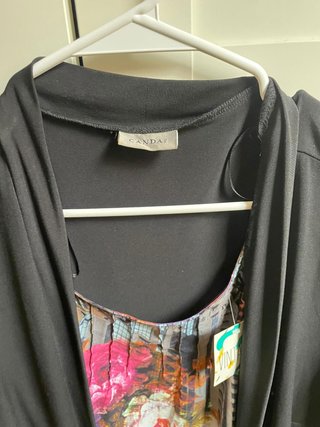 Camiseta Canda Talla 48 Estampada Negra