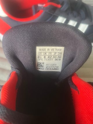 Zapatillas Adidas V Racer 2 azul y rojo