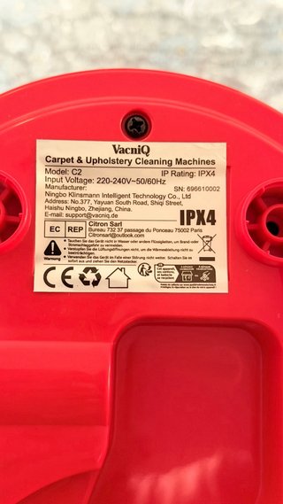 Aspirador Limpiador de Tapicerías 25kPa 1400ML