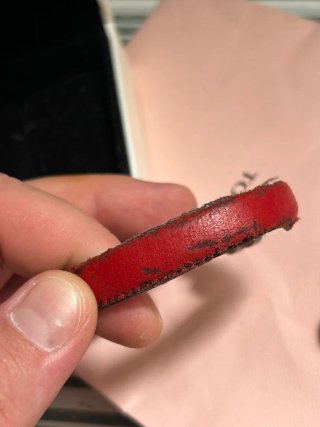Pulsera Tous de plata 925 y piel roja