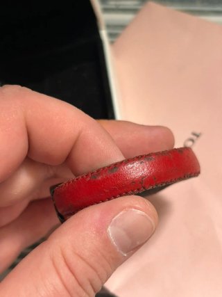Pulsera Tous de plata 925 y piel roja