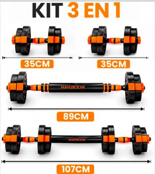 Kit Mancuernas Ajustables MANIBOOM 20kg
