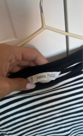 Mango Top Rayas Manga Larga Talla XS