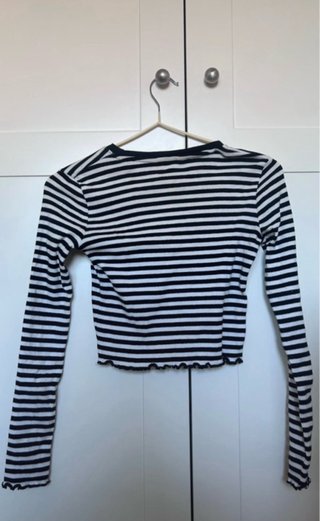 Mango Top Rayas Manga Larga Talla XS