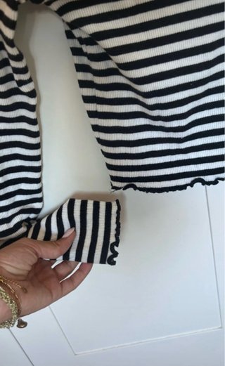 Mango Top Rayas Manga Larga Talla XS