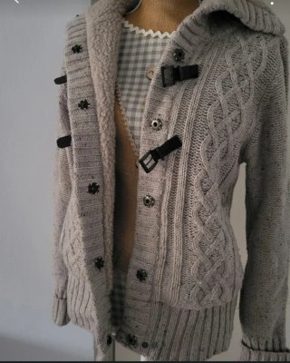 Chaqueta de punto forrada borreguito Talla M
