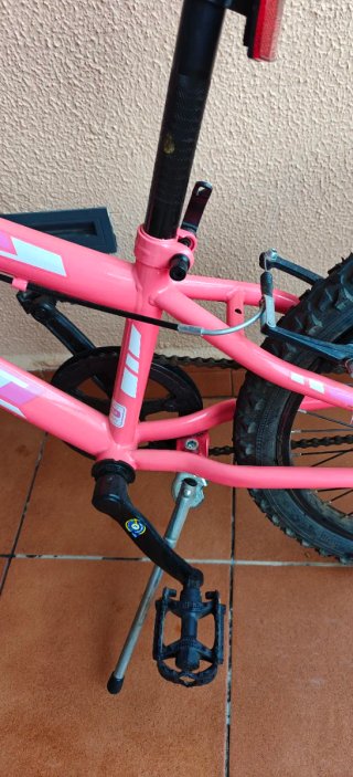 Bicicleta infantil RUNFIT rosa 20" 7-12 años