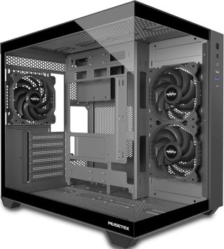 Caja PC NEGRA Gaming MUSETEX Y-6 Cristal Templado.