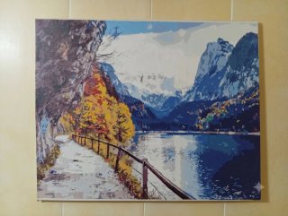 Cuadro Decorativo Paisaje de Montaña y Lago