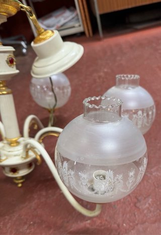 Lámpara de techo 6 tulipas cristal