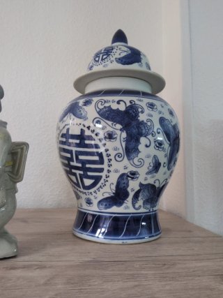 Conjunto Porcelana Samuráis y Geishas + jarrón