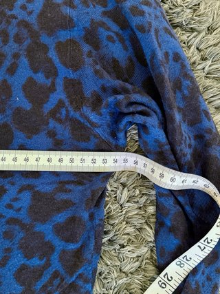 Jersey Hombre Zara Estampado Leopardo Azul L