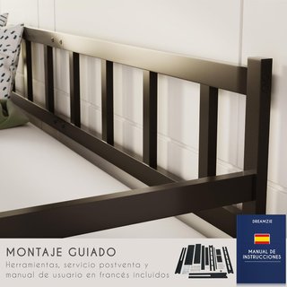 Cama Diván Metálica Negra 90x190