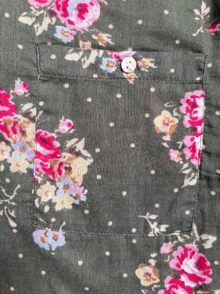 Camisa de algodón estampada