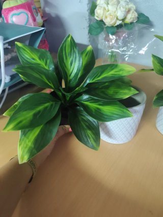 Juego 2 plantas artificiales 20cm nuevas con macet