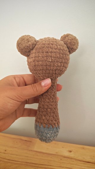 Sonajero Oso Amigurumi Hecho a Mano