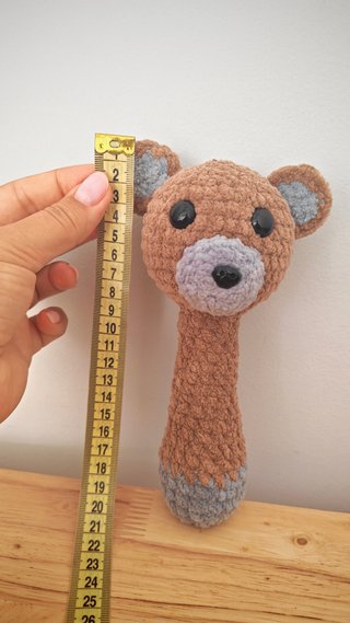 Sonajero Oso Amigurumi Hecho a Mano