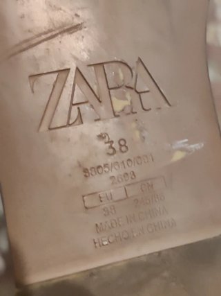 Sandalias Zara Talla 38 con lazo dorado