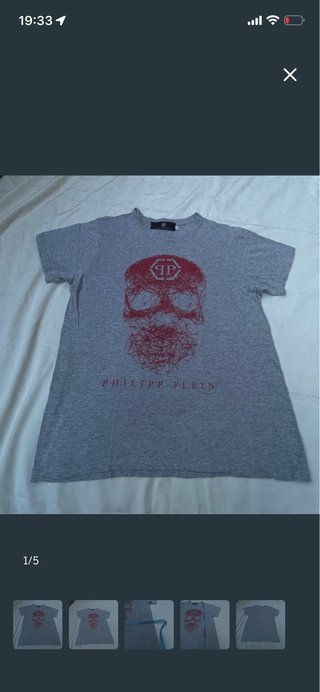 Camiseta Philipp Plein Gris Calavera