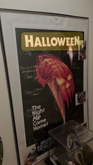 Póster HALLOWEEN (1978) Firmado por el reparto