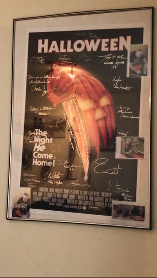 Póster HALLOWEEN (1978) Firmado por el reparto