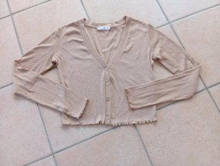 Cardigan corto Terranova beige M