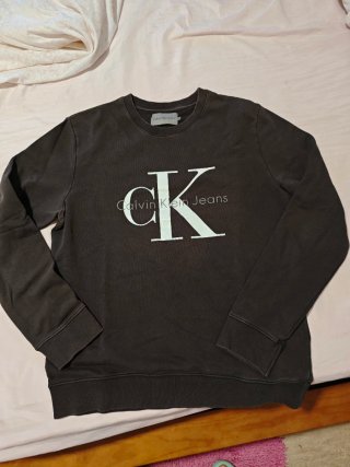 Sudadera Calvin Klein Jeans Logo CK Gris hombre