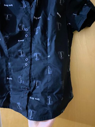 Camisa KRONK negra manga corta talla 12