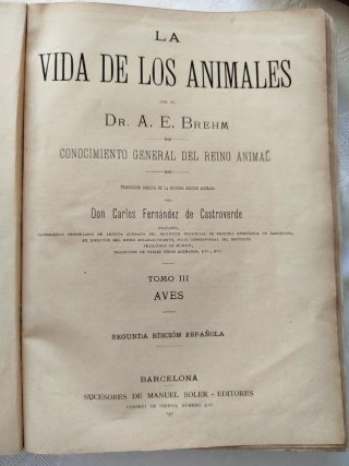 "La Vida de los Animales - A.E. Brehm - 5 Tomos