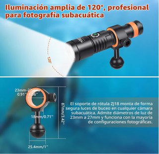 Linterna de buceo ORCATORCH D530V 1200lm