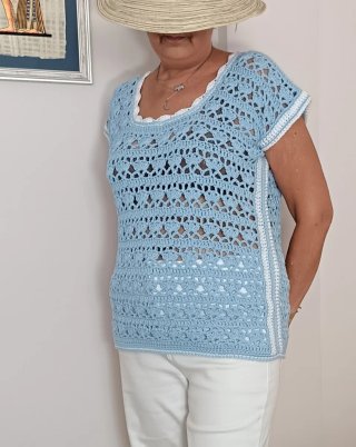 Top ganchillo hecho a mano talla única