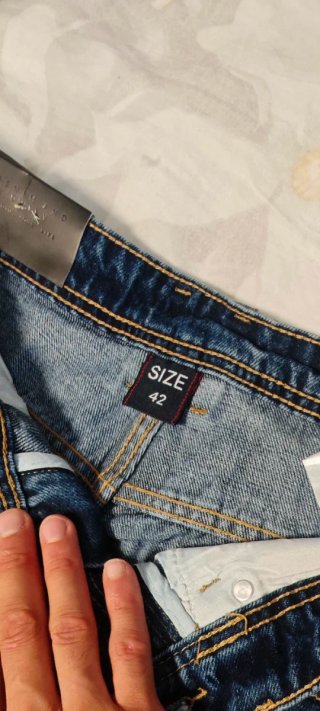 Pantalones Vaqueros Desgastados Azules