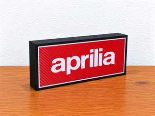 Cartel Decorativo Aprilia Efecto Carbono