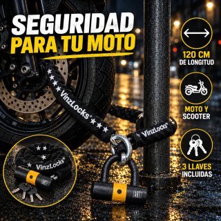Candado Cadena Moto Vinz Trivor ART 4 120cm