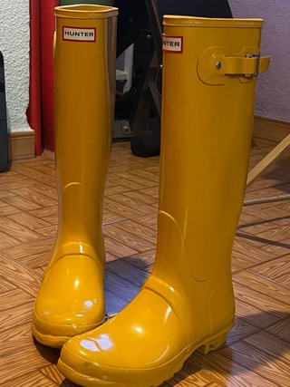 Botas Hunter Originales Rojas y Amarillas NUEVAS