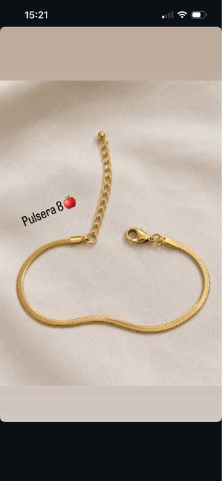 Pulsera dorada eslabones