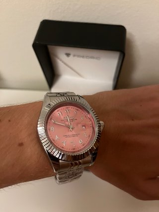 Seiko Mod Arabe Rosa Plata