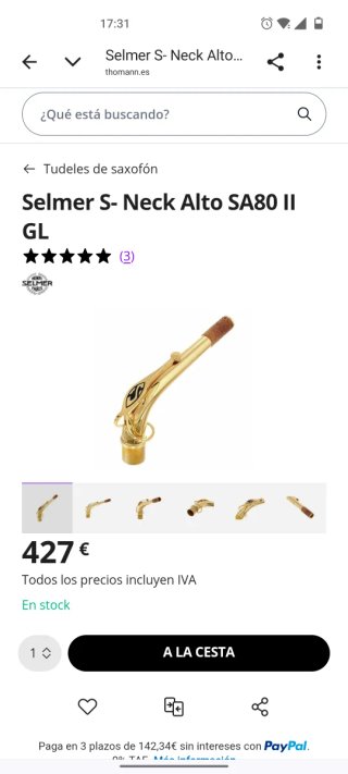Tudel saxofón alto Selmer