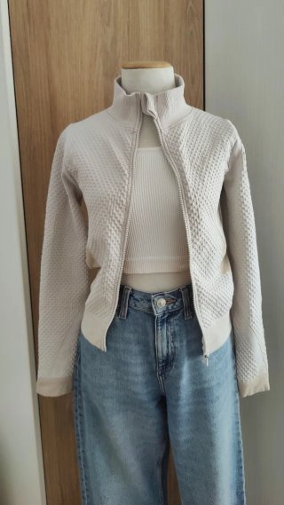 Chaqueta deportiva ajustada elástica nido de abeja