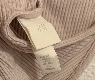 Vestido corto ajustado H&M beige